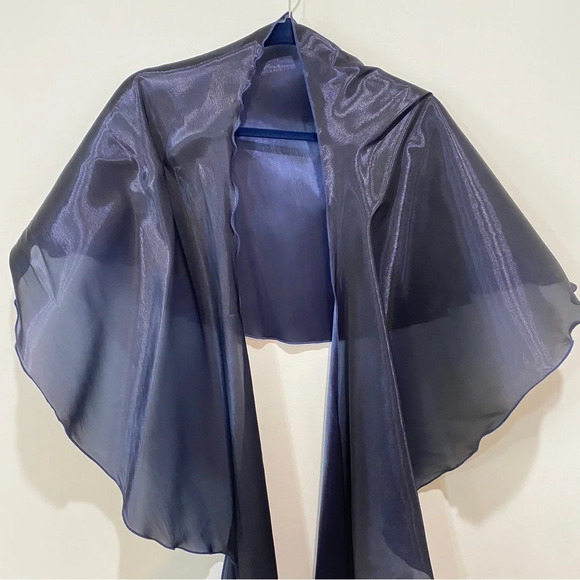 Formal Navy Blue Cover Up Wrap Laura Petites - Picture 4 of 7